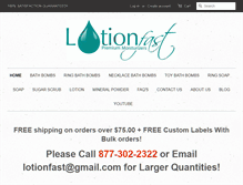 Tablet Screenshot of lotionfast.com